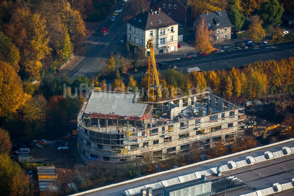 Witten von oben - Baustelle zum Neubau eines Ärztezentrums an der Pferdebachstraße in Witten im Bundesland Nordrhein-Westfalen