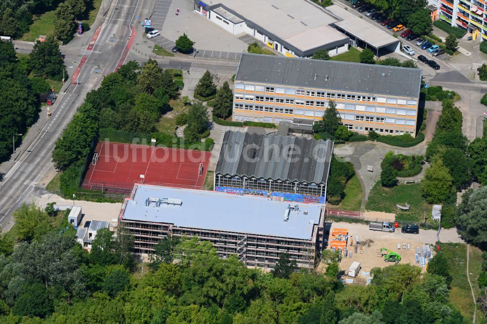 Luftbild Berlin - Baustelle zum Neubau des Schulgebaudes Kerschensteiner-Schule ISS in Berlin, Deutschland