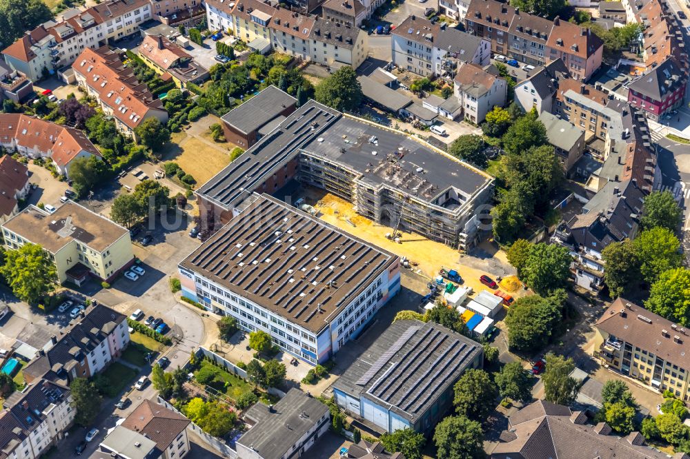 Luftbild Witten - Baustelle zum Neubau des Schulgebäudes Albert-Martmöller-Gymnasium in Witten im Bundesland Nordrhein-Westfalen, Deutschland