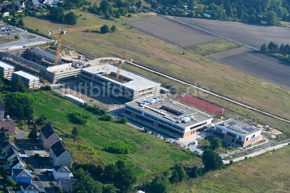 Werder (Havel) aus der Vogelperspektive: Baustelle zum Neubau des Schulgebäudes an der Klaistower Straße - Elisabethstraße in Werder (Havel) im Bundesland Brandenburg, Deutschland