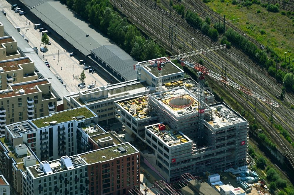 Hamburg von oben - Baustelle zum Neubau des Schulgebäudes der Kurt-Tucholsky-Stadtteilschule am Recha-Ellern-Weg in Hamburg, Deutschland