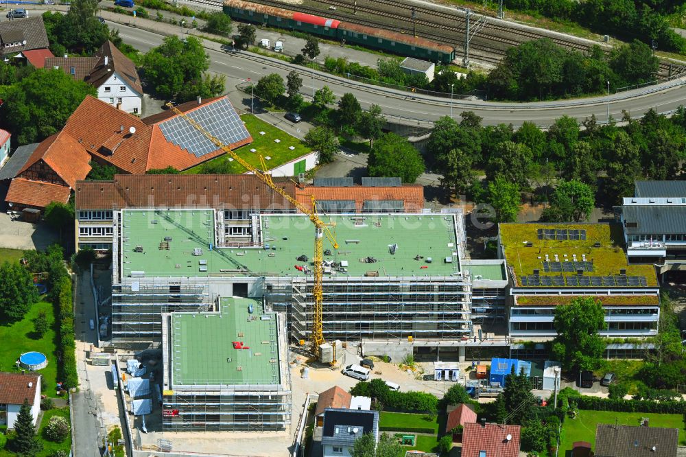 Süßen von oben - Baustelle zum Neubau des Schulgebäudes Schulverbund Süßen Gemeinschaftsschule in Süßen im Bundesland Baden-Württemberg, Deutschland