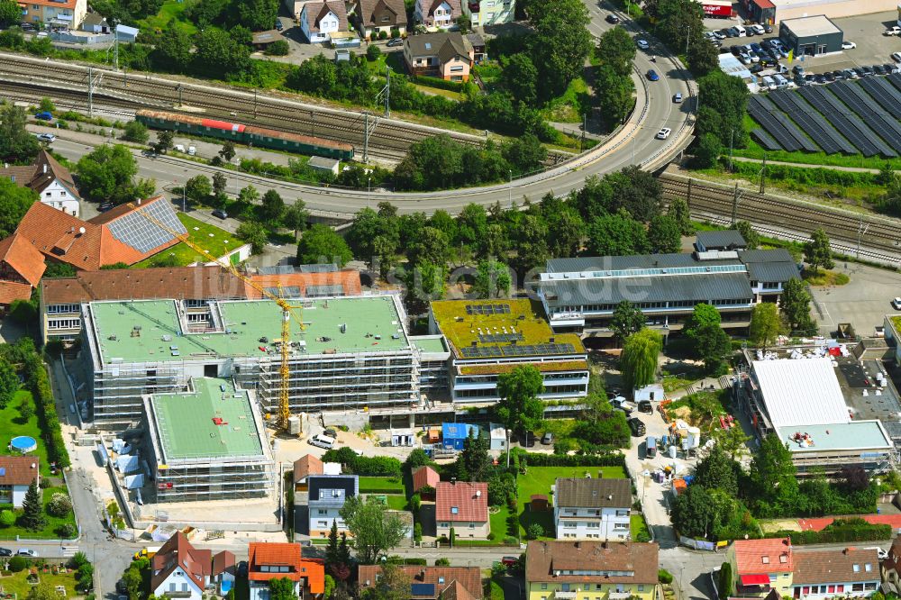 Süßen aus der Vogelperspektive: Baustelle zum Neubau des Schulgebäudes Schulverbund Süßen Gemeinschaftsschule in Süßen im Bundesland Baden-Württemberg, Deutschland