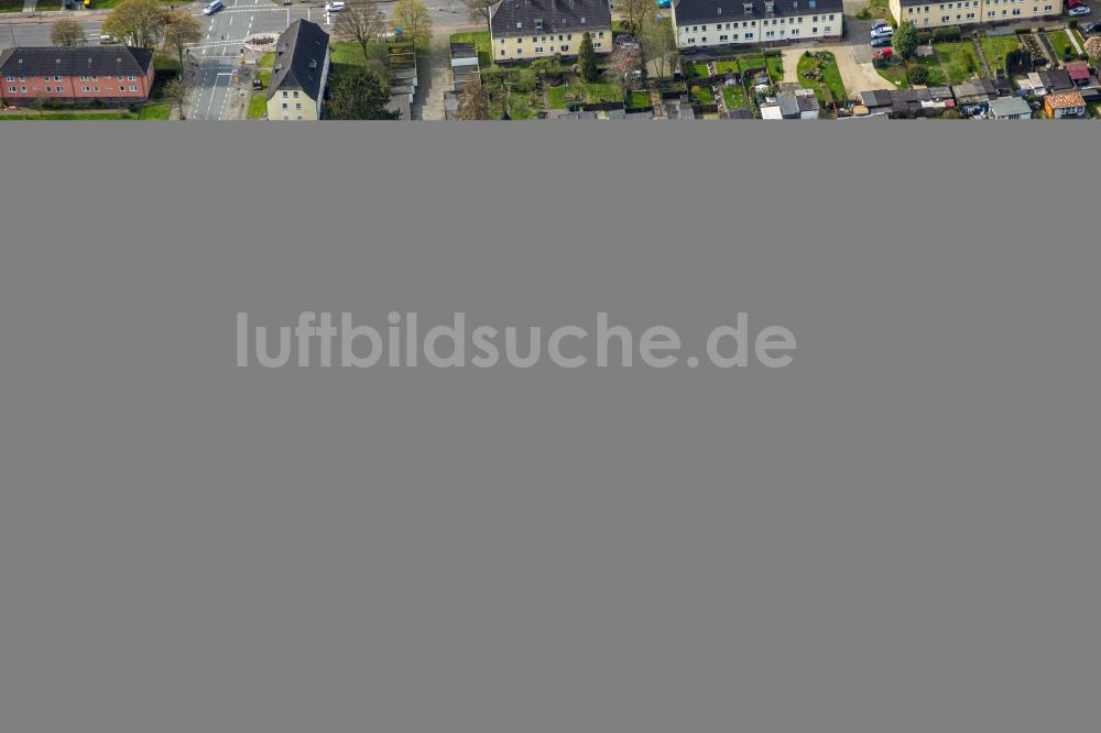 Luftaufnahme Duisburg - Baustelle zum Neubau des Schulgebäudes der Vennbruch-Schule in Duisburg im Bundesland Nordrhein-Westfalen, Deutschland