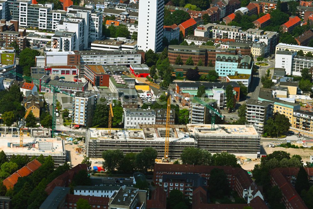 Luftbild Hamburg - Baustelle zum Neubau des Schulgeländes des Schulcampus Struenseestraße im Ortsteil Altona-Altstadt in Hamburg, Deutschland