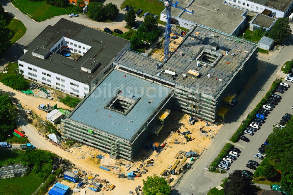 Luftbild Günzburg - Baustelle zum Neubau eines Seniorenzentrums in Günzburg im Bundesland Bayern, Deutschland