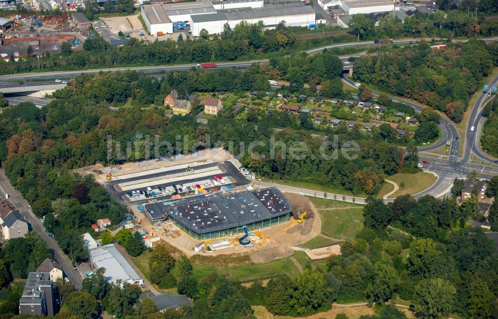 Luftaufnahme Herne - Baustelle zum Neubau des Sport- und Erlebnisbad Wananas in Herne im Bundesland Nordrhein-Westfalen