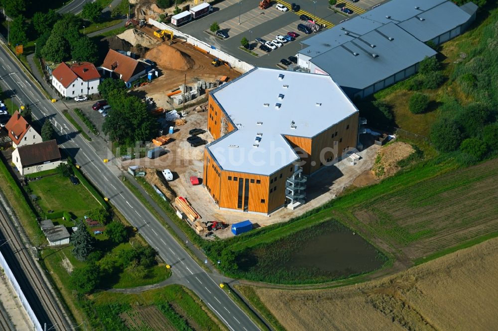 Bubenreuth aus der Vogelperspektive: Baustelle zum Neubau der Sporthalle - Boulderhalle Frankenjura in Bubenreuth im Bundesland Bayern, Deutschland