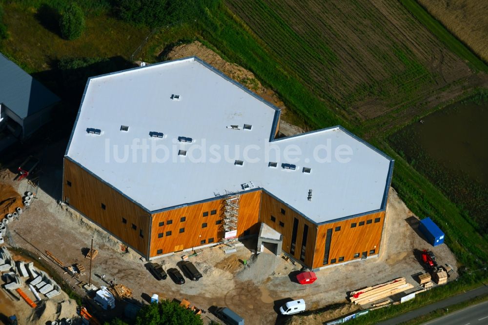 Bubenreuth aus der Vogelperspektive: Baustelle zum Neubau der Sporthalle - Boulderhalle Frankenjura in Bubenreuth im Bundesland Bayern, Deutschland