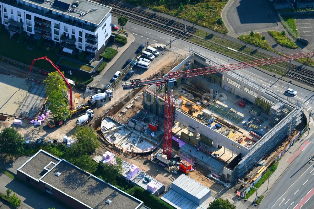 Luftbild Köln - Baustelle zum Neubau der Sporthalle in Köln im Bundesland Nordrhein-Westfalen, Deutschland