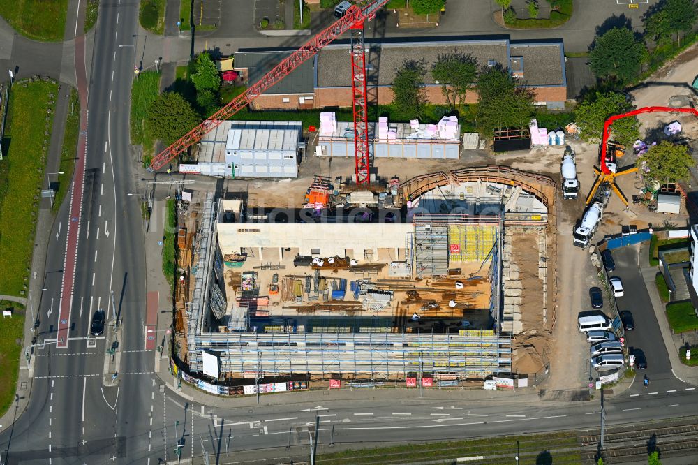 Köln von oben - Baustelle zum Neubau der Sporthalle in Köln im Bundesland Nordrhein-Westfalen, Deutschland