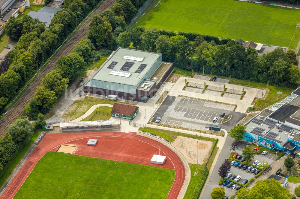 Luftbild Werl - Baustelle zum Neubau der Sporthalle in Werl im Bundesland Nordrhein-Westfalen, Deutschland