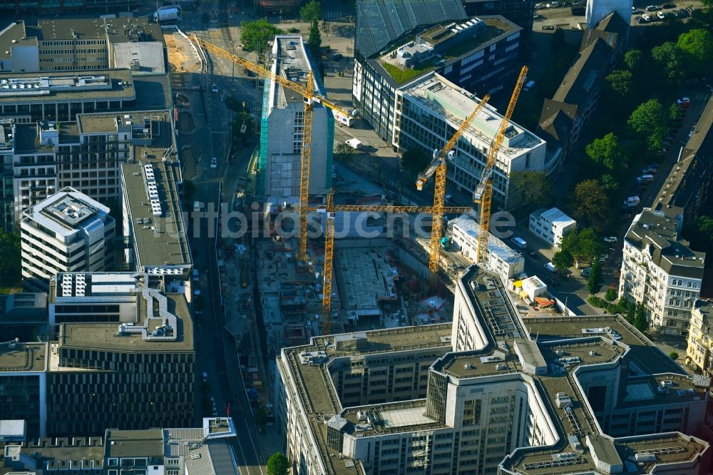 Luftaufnahme Hamburg - Baustelle zum Neubau des Springer Quartier in Hamburg, Deutschland