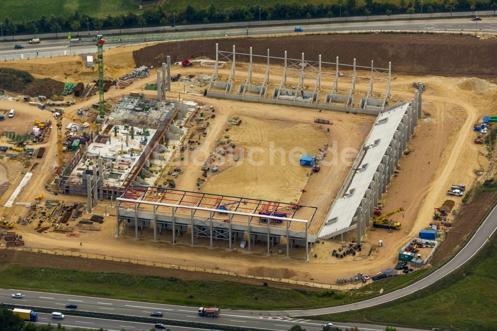 Luftbild Regensburg - Baustelle zum Neubau des Stadions Continental- Arena in Regensburg im Bundesland Bayern