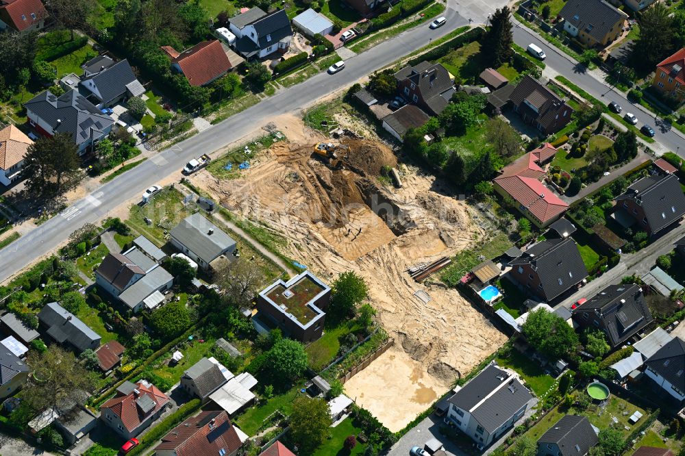 Luftaufnahme Berlin - Baustelle zum Neubau eines Stadthauses in Berlin, Deutschland