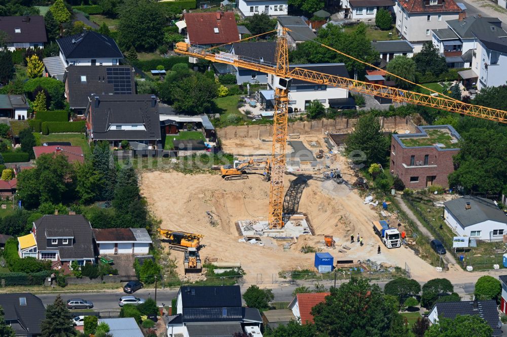 Luftbild Berlin - Baustelle zum Neubau eines Stadthauses in Berlin, Deutschland