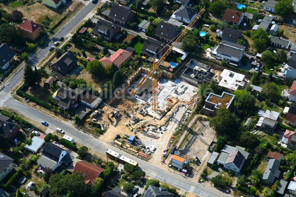 Luftaufnahme Berlin - Baustelle zum Neubau eines Stadthauses in Berlin, Deutschland