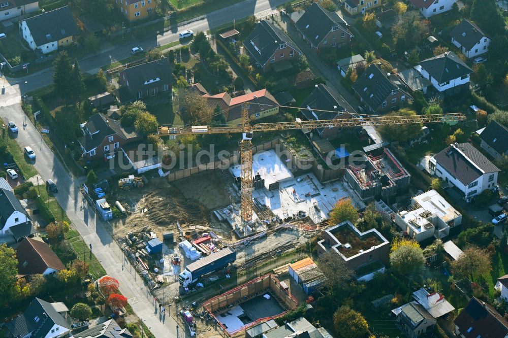 Luftbild Berlin - Baustelle zum Neubau eines Stadthauses in Berlin, Deutschland