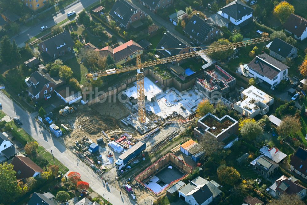 Luftaufnahme Berlin - Baustelle zum Neubau eines Stadthauses in Berlin, Deutschland