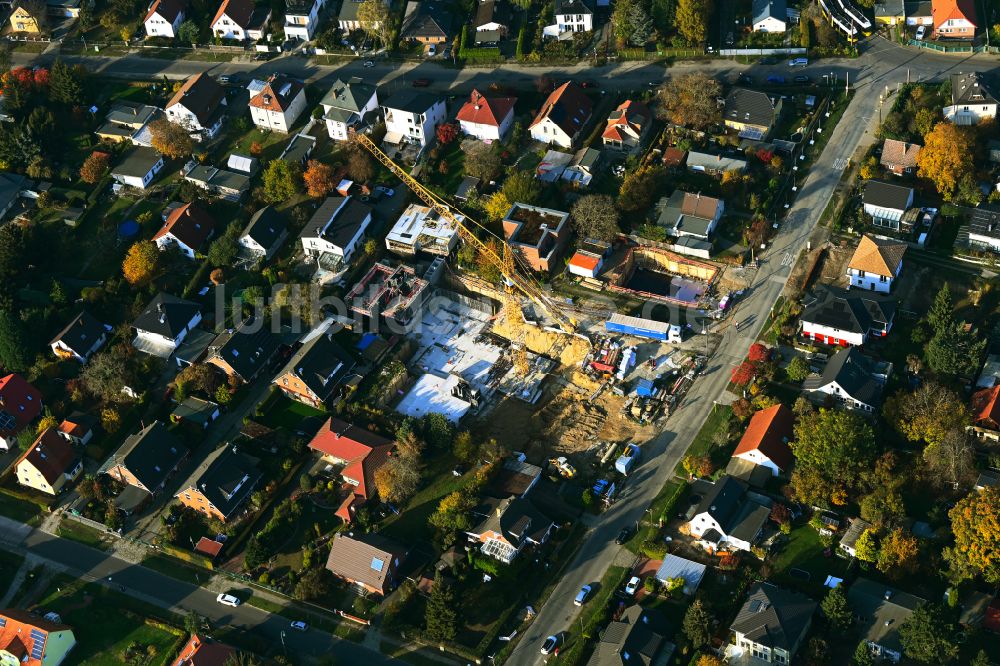 Luftbild Berlin - Baustelle zum Neubau eines Stadthauses in Berlin, Deutschland