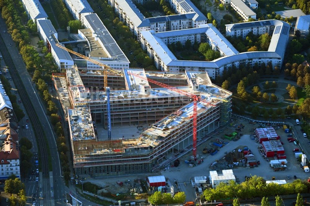 Luftaufnahme München - Baustelle zum Neubau eines Strafjustizzentrum in München im Bundesland Bayern, Deutschland