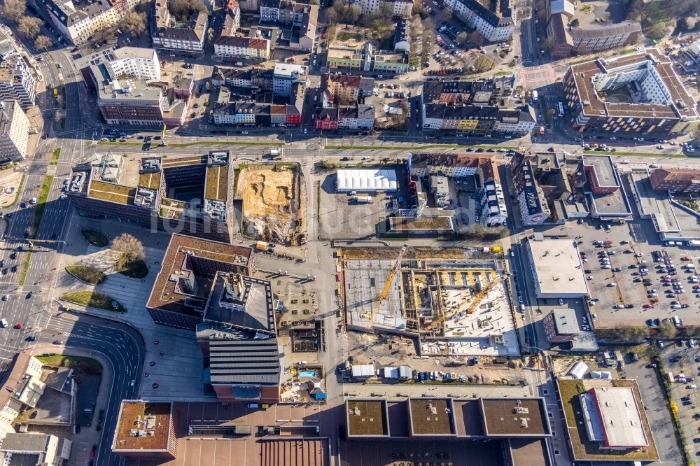 Luftaufnahme Dortmund - Baustelle zum Neubau eines Studenten- Wohnheim - Gebäude am Emil-Moog-Platz - Benno-Elkan-Allee - Ritterstraße in Dortmund im Bundesland Nordrhein-Westfalen, Deutschland