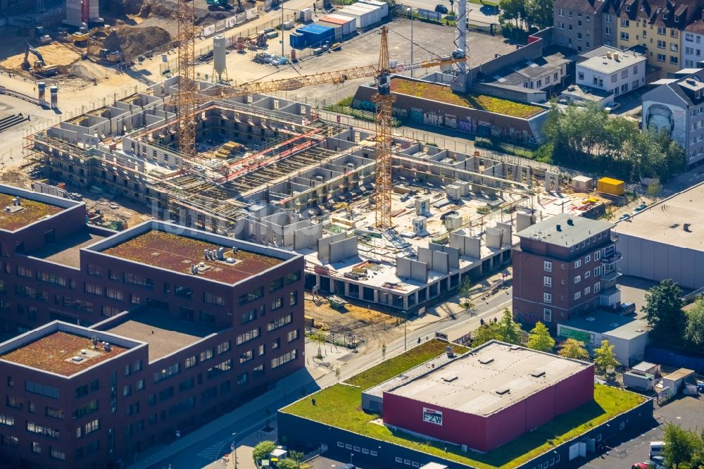 Luftaufnahme Dortmund - Baustelle zum Neubau eines Studenten- Wohnheim - Gebäude am Emil-Moog-Platz - Benno-Elkan-Allee - Ritterstraße in Dortmund im Bundesland Nordrhein-Westfalen, Deutschland