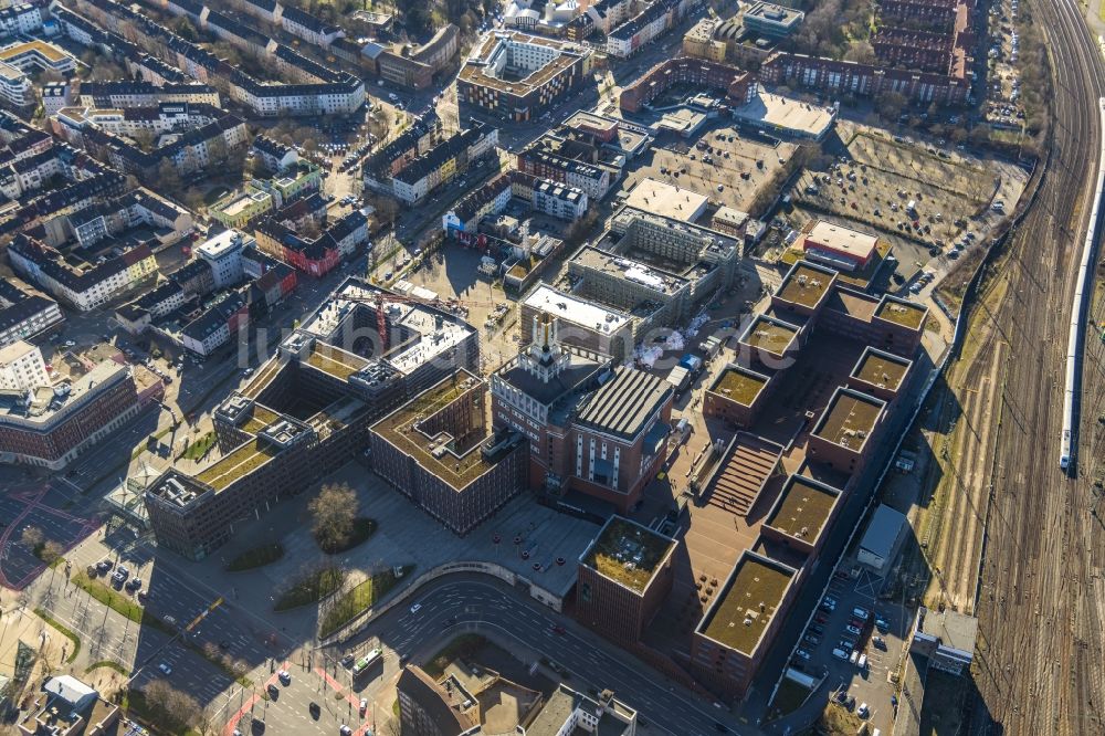 Dortmund aus der Vogelperspektive: Baustelle zum Neubau eines Studenten- Wohnheim - Gebäude am Emil-Moog-Platz - Benno-Elkan-Allee - Ritterstraße in Dortmund im Bundesland Nordrhein-Westfalen, Deutschland