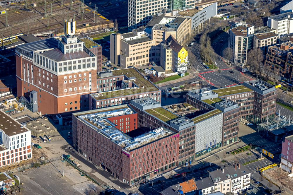 Dortmund aus der Vogelperspektive: Baustelle zum Neubau eines Studenten- Wohnheim - Gebäude am Emil-Moog-Platz - Benno-Elkan-Allee - Ritterstraße in Dortmund im Bundesland Nordrhein-Westfalen, Deutschland