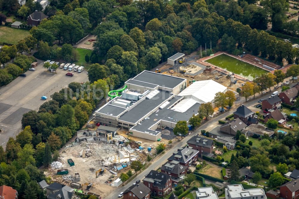 Luftbild Werne - Baustelle zum Neubau der Therme und Schwimmbecken am Freibad der Freizeiteinrichtung Natur-Solebad Werne GmbH in Werne im Bundesland Nordrhein-Westfalen