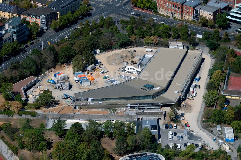 Wurzburg Von Oben Baustelle Zum Neubau Der Therme Und Schwimmbecken Am Freibad Der Freizeiteinrichtung Nautiland Bad