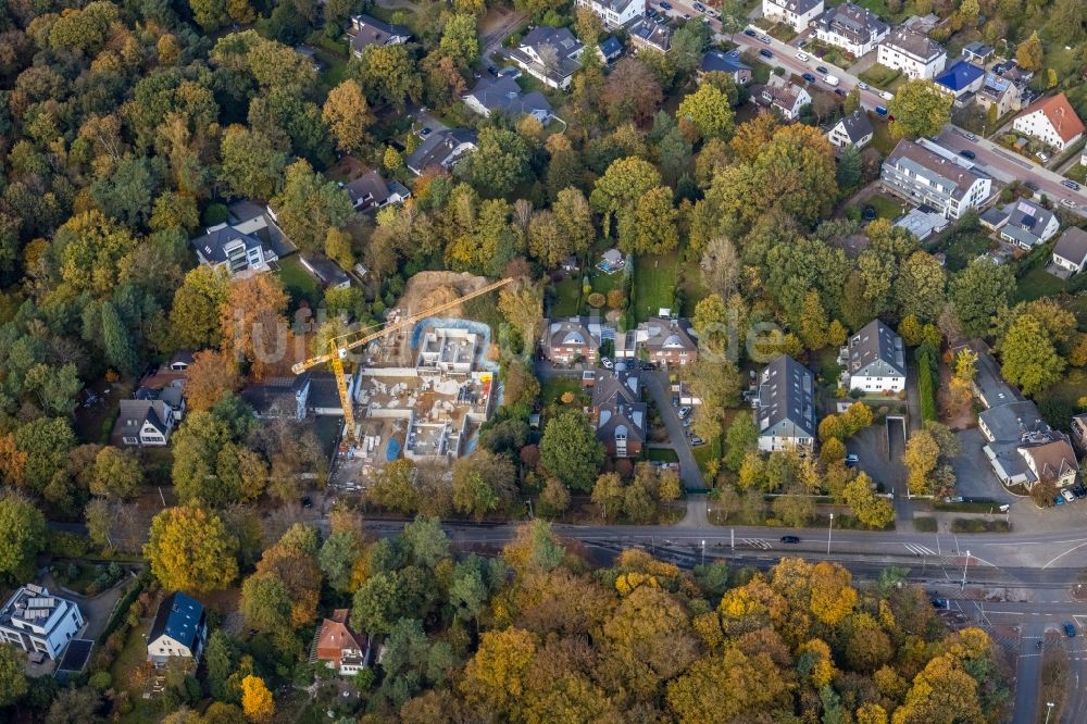 Luftbild Mülheim an der Ruhr - Baustelle zum Neubau am Uhlenhorstweg in Mülheim an der Ruhr im Bundesland Nordrhein-Westfalen, Deutschland