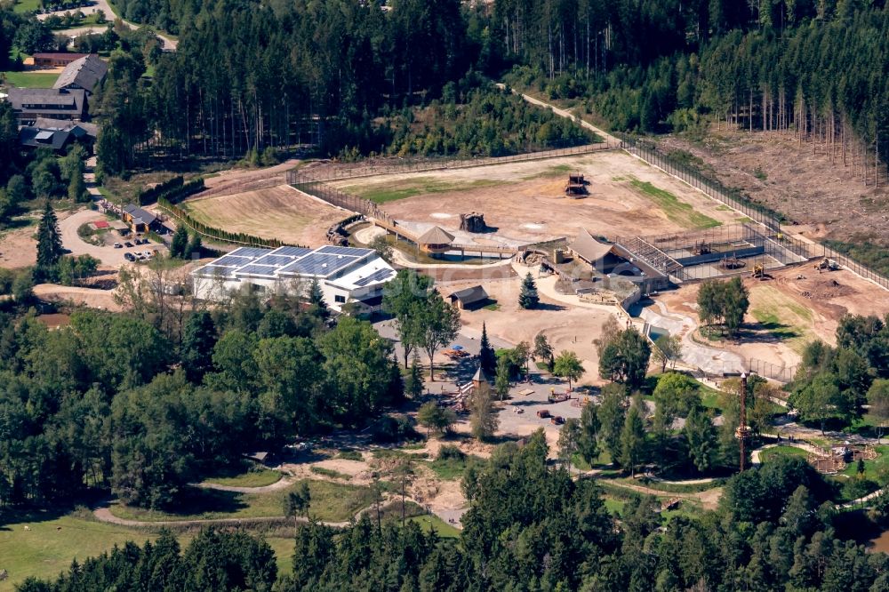 Luftbild Löffingen - Baustelle zum Neubau und Umbau des Wildpark Geländes tatzmania in Löffingen im Bundesland Baden-Württemberg, Deutschland