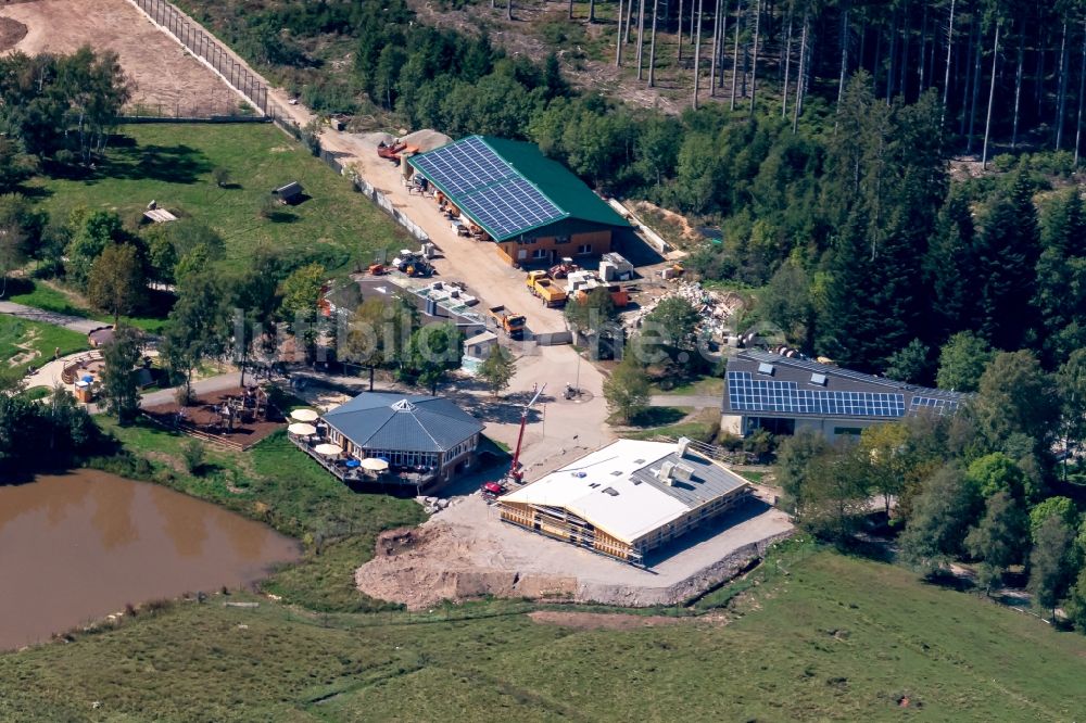 Luftaufnahme Löffingen - Baustelle zum Neubau und Umbau des Wildpark Geländes tatzmania in Löffingen im Bundesland Baden-Württemberg, Deutschland