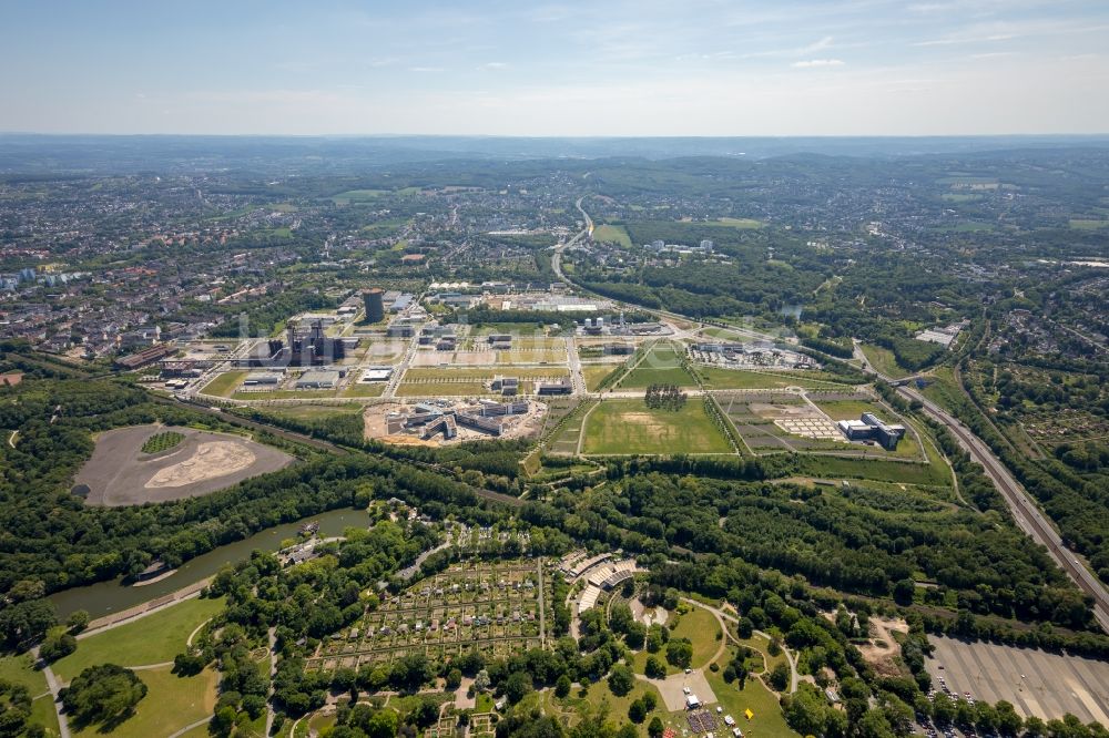 Luftbild Dortmund - Baustelle zum Neubau des Unternehmens- Verwaltungsgebäude AMPRION im Ortsteil Hörde in Dortmund im Bundesland Nordrhein-Westfalen, Deutschland