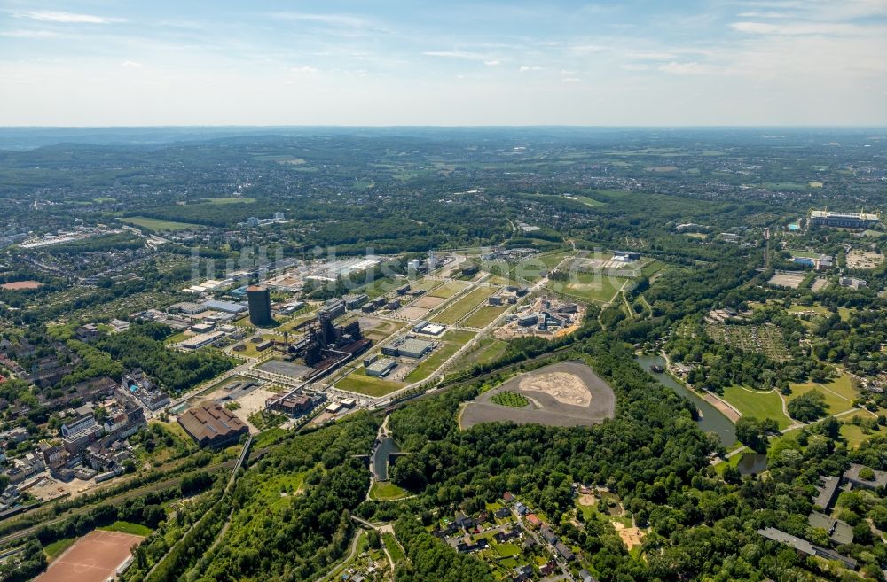 Luftbild Dortmund - Baustelle zum Neubau des Unternehmens- Verwaltungsgebäude AMPRION im Ortsteil Hörde in Dortmund im Bundesland Nordrhein-Westfalen, Deutschland