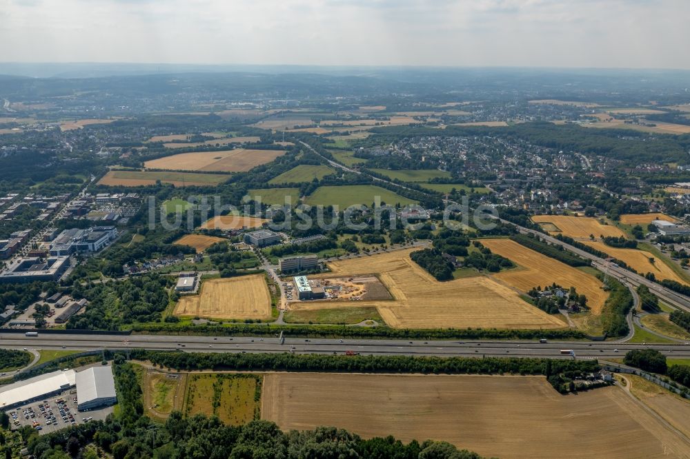 Luftbild Dortmund - Baustelle zum Neubau des Unternehmens- Verwaltungsgebäude der Dr. Ausbüttel & Co. GmbH im TechnologiePark Dortmund im Bundesland Nordrhein-Westfalen, Deutschland