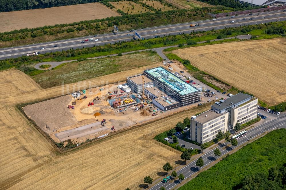 Luftbild Dortmund - Baustelle zum Neubau des Unternehmens- Verwaltungsgebäude der Dr. Ausbüttel & Co. GmbH im TechnologiePark Dortmund im Bundesland Nordrhein-Westfalen, Deutschland