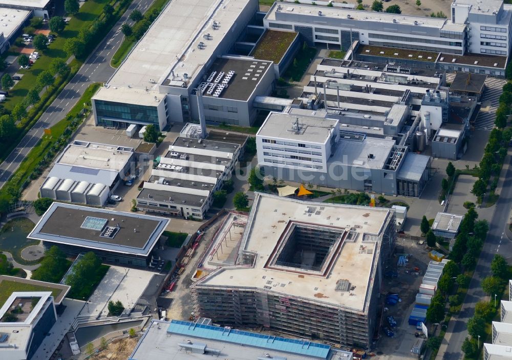 Göttingen aus der Vogelperspektive: Baustelle zum Neubau des Unternehmens- Verwaltungsgebäude Sartorius in Göttingen im Bundesland Niedersachsen, Deutschland