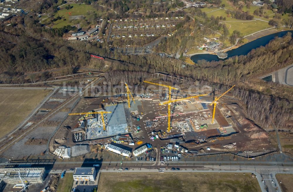 Luftaufnahme Dortmund - Baustelle zum Neubau Unternehmenszentrale der Amprion GmbH im Ortsteil Hörde in Dortmund im Bundesland Nordrhein-Westfalen