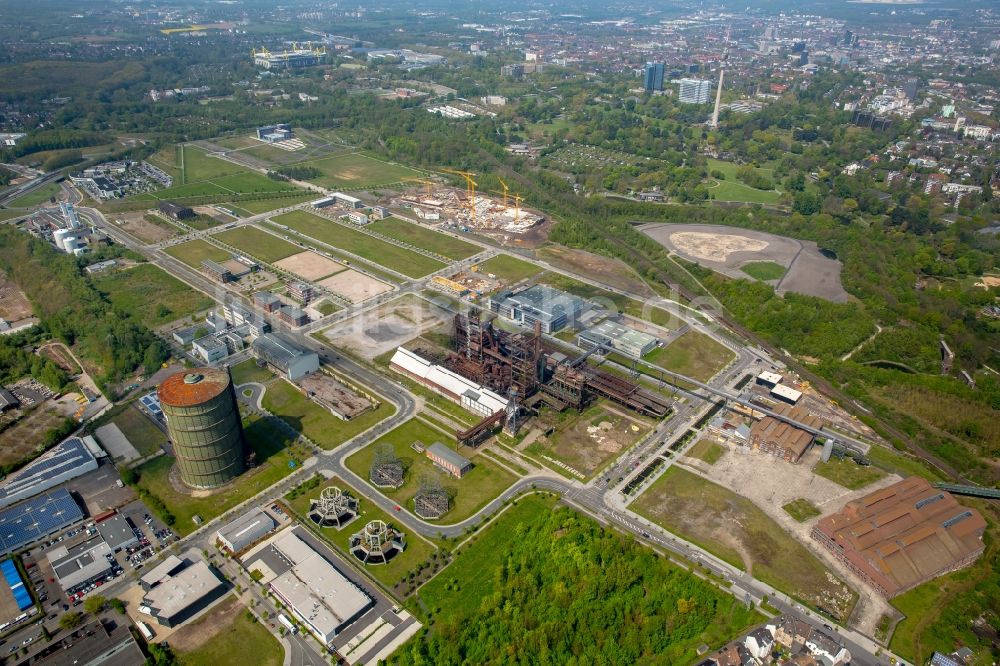 Luftaufnahme Dortmund - Baustelle zum Neubau Unternehmenszentrale der Amprion GmbH im Ortsteil Hörde in Dortmund im Bundesland Nordrhein-Westfalen