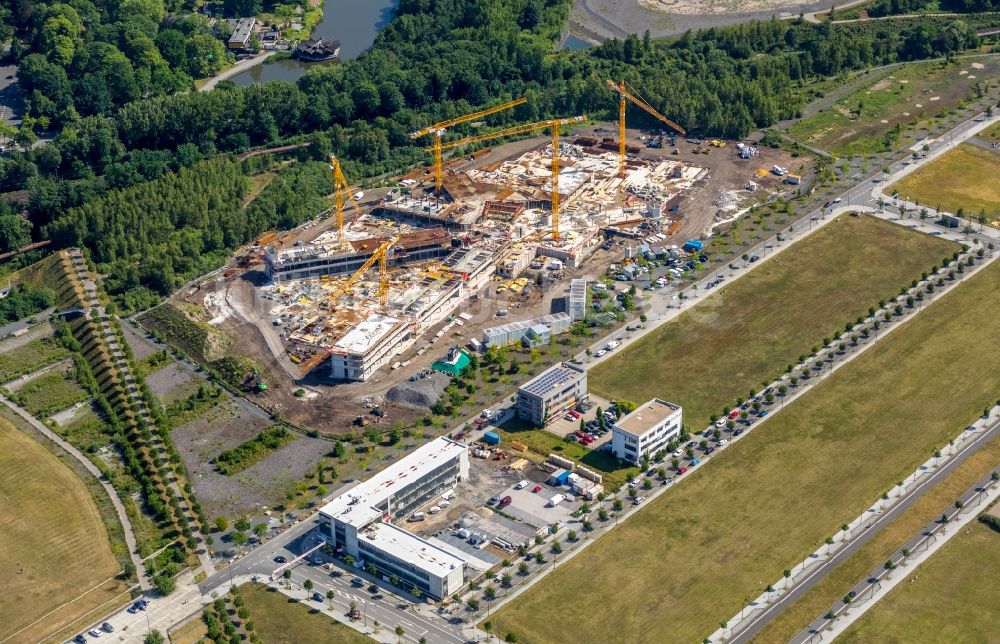 Luftaufnahme Dortmund - Baustelle zum Neubau Unternehmenszentrale der Amprion GmbH im Ortsteil Hörde in Dortmund im Bundesland Nordrhein-Westfalen