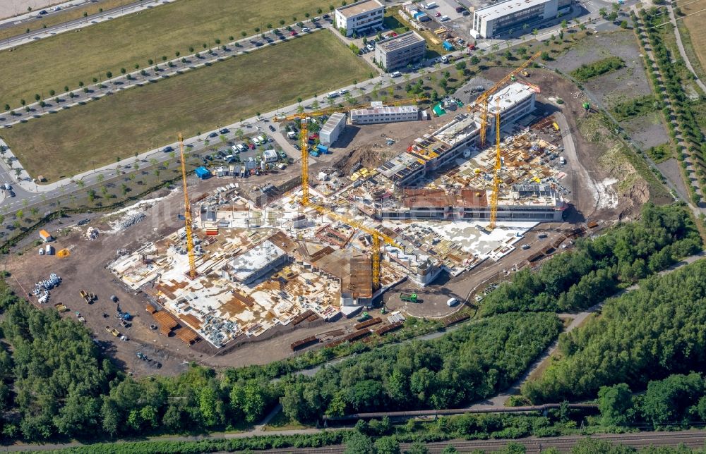 Luftbild Dortmund - Baustelle zum Neubau Unternehmenszentrale der Amprion GmbH im Ortsteil Hörde in Dortmund im Bundesland Nordrhein-Westfalen