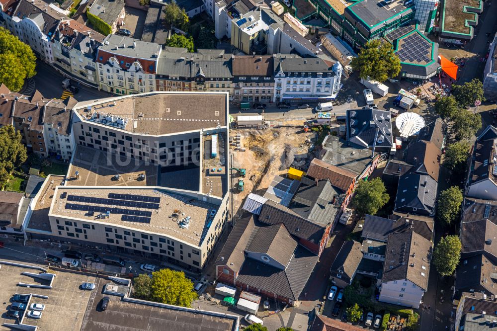 Schwelm aus der Vogelperspektive: Baustelle zum Neubau der Veranstaltungshalle in Schwelm im Bundesland Nordrhein-Westfalen, Deutschland