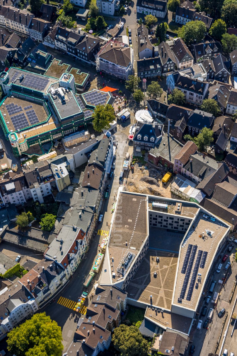 Luftbild Schwelm - Baustelle zum Neubau der Veranstaltungshalle in Schwelm im Bundesland Nordrhein-Westfalen, Deutschland