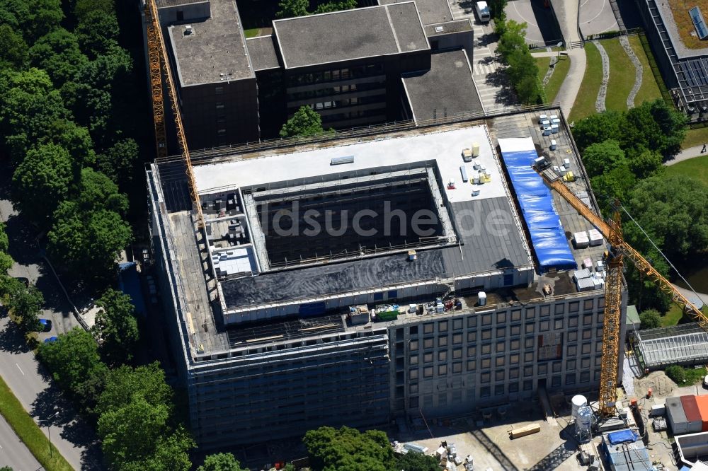 Munchen Aus Der Vogelperspektive Baustelle Zum Neubau Eines Verwaltungsgebaudes Der Staatlichen Behorde Finanzamt Munchen An Der