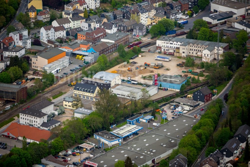 Ennepetal von oben - Baustelle zum Neubau eines Verwaltungsgebäudes und eines Betriebshofs in Ennepetal im Bundesland Nordrhein-Westfalen