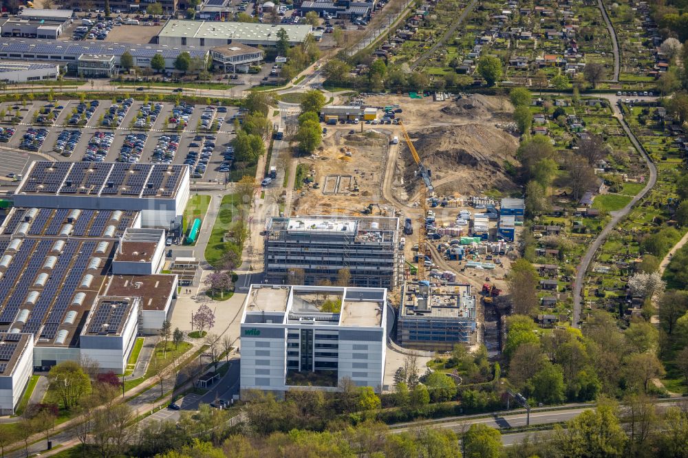 Dortmund von oben - Baustelle zum Neubau des WILO Campus Dortmund in Dortmund im Bundesland Nordrhein-Westfalen, Deutschland