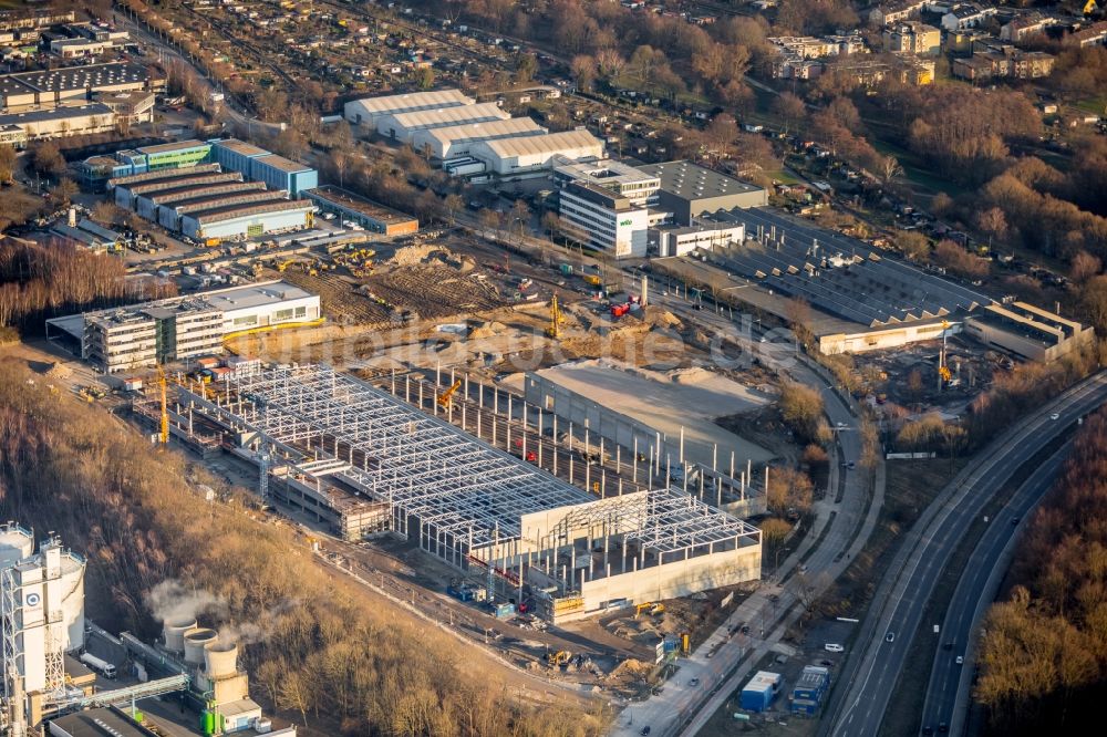 Dortmund von oben - Baustelle zum Neubau „ WILO Campus Dortmund “ an der Nortkirchenstraße im Ortsteil Hörde in Dortmund im Bundesland Nordrhein-Westfalen, Deutschland