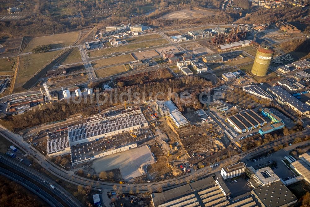 Dortmund von oben - Baustelle zum Neubau „ WILO Campus Dortmund “ an der Nortkirchenstraße im Ortsteil Hörde in Dortmund im Bundesland Nordrhein-Westfalen, Deutschland